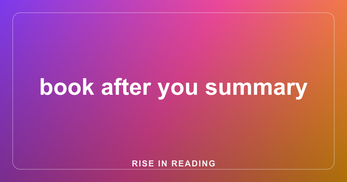 book after you summary