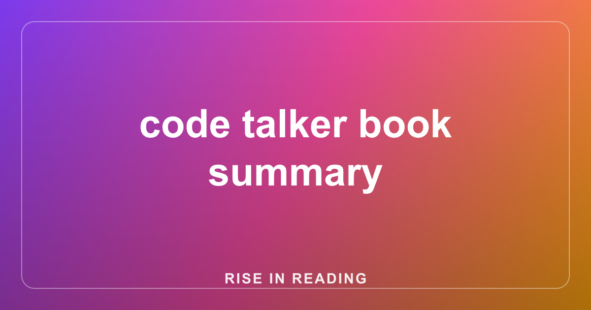 code talker book summary