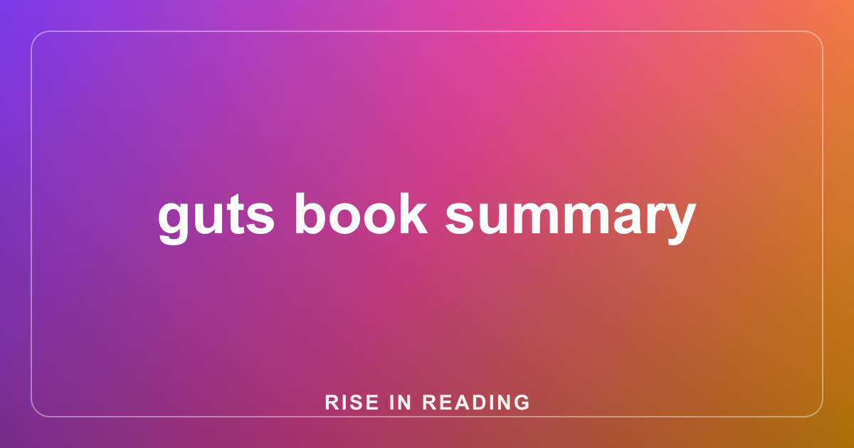 guts book summary