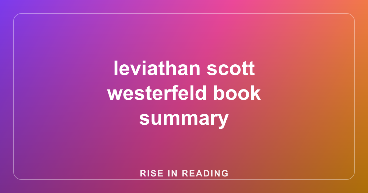 leviathan scott westerfeld book summary