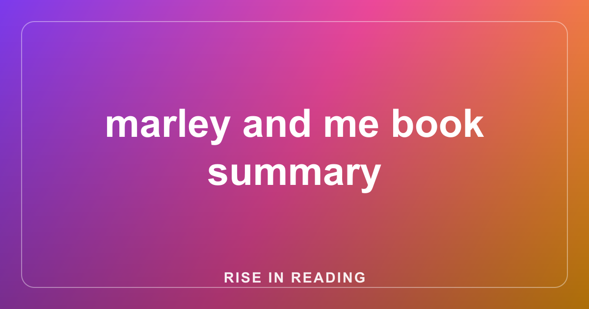 marley and me book summary