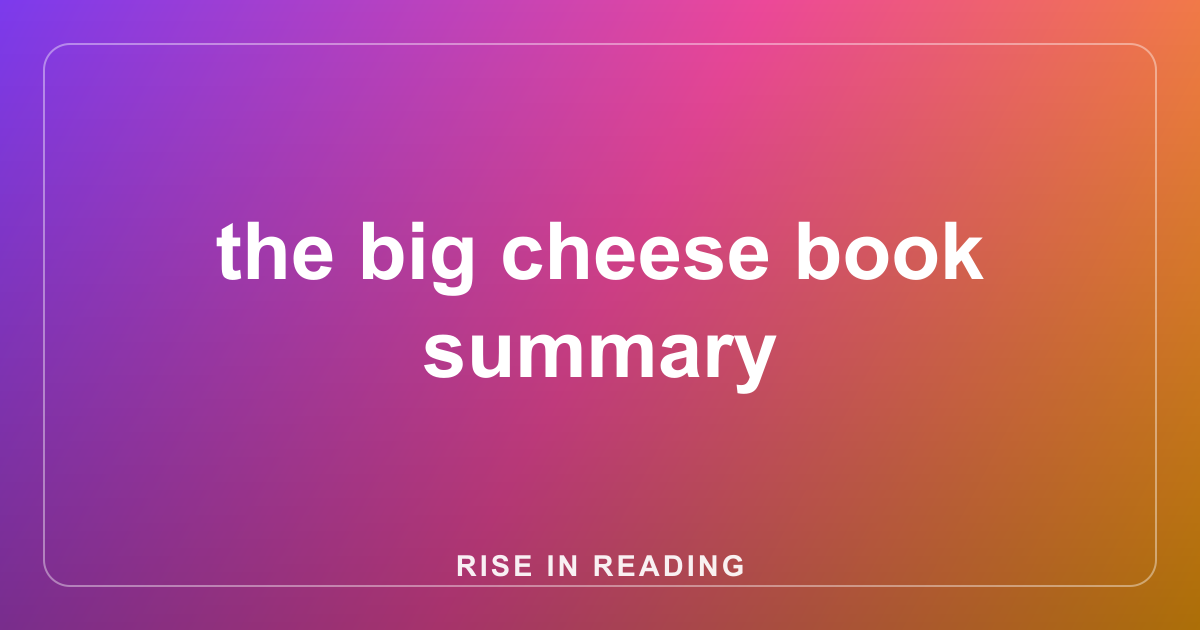 the big cheese book summary