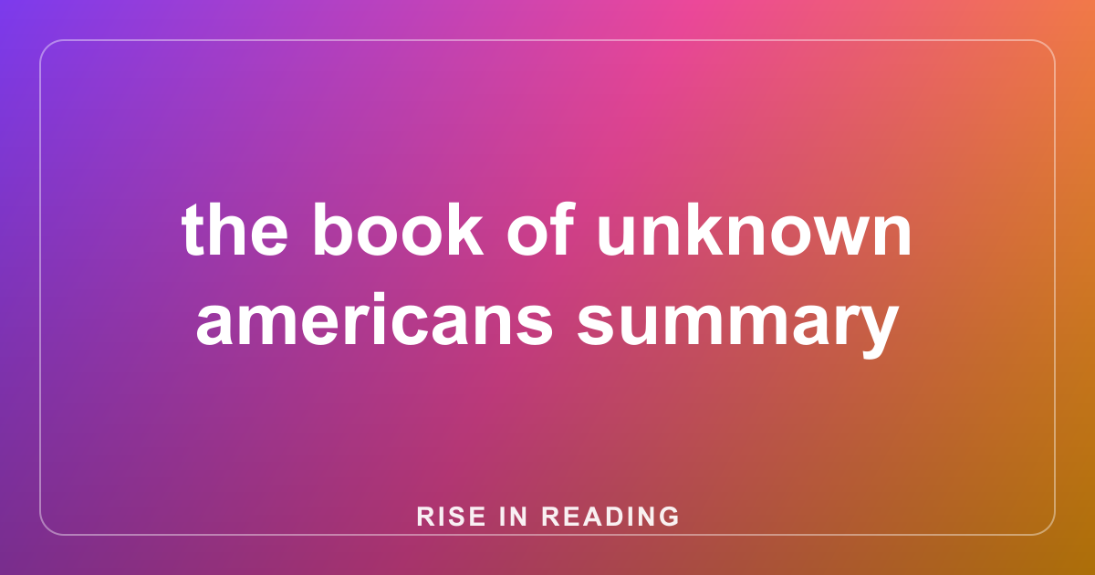 the book of unknown americans summary