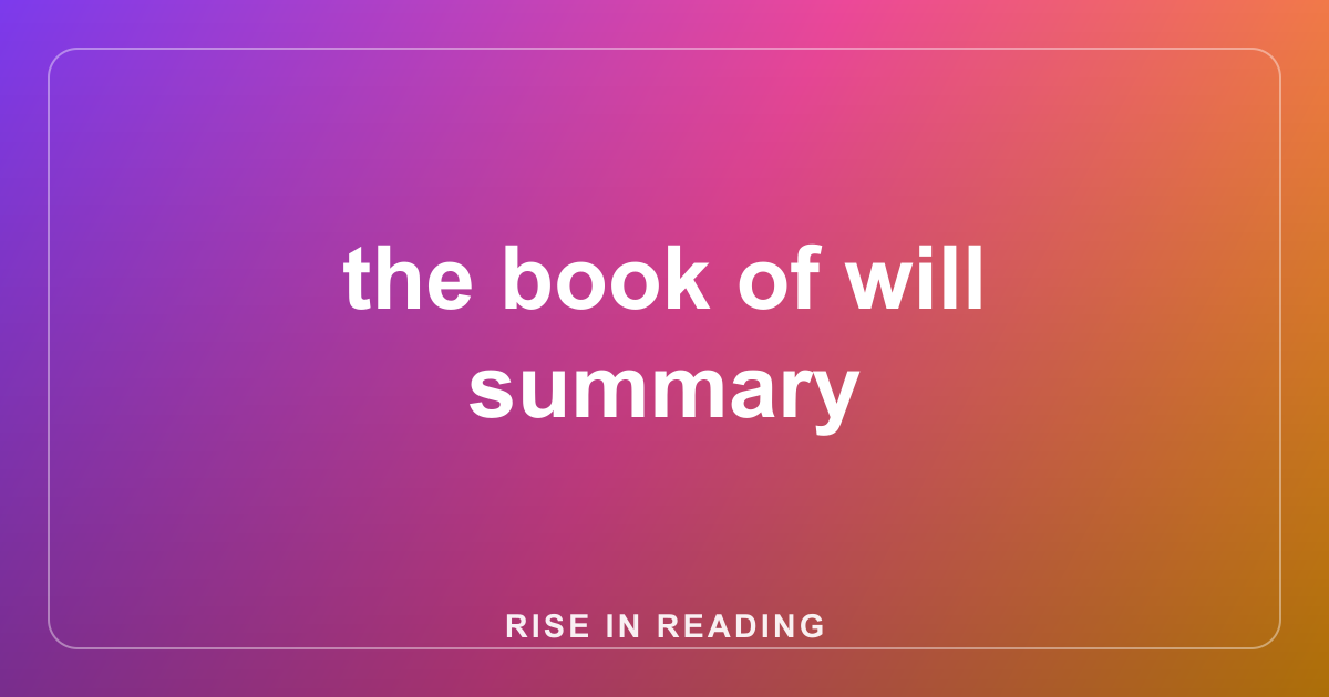 the book of will summary