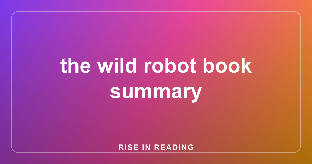 the wild robot book summary