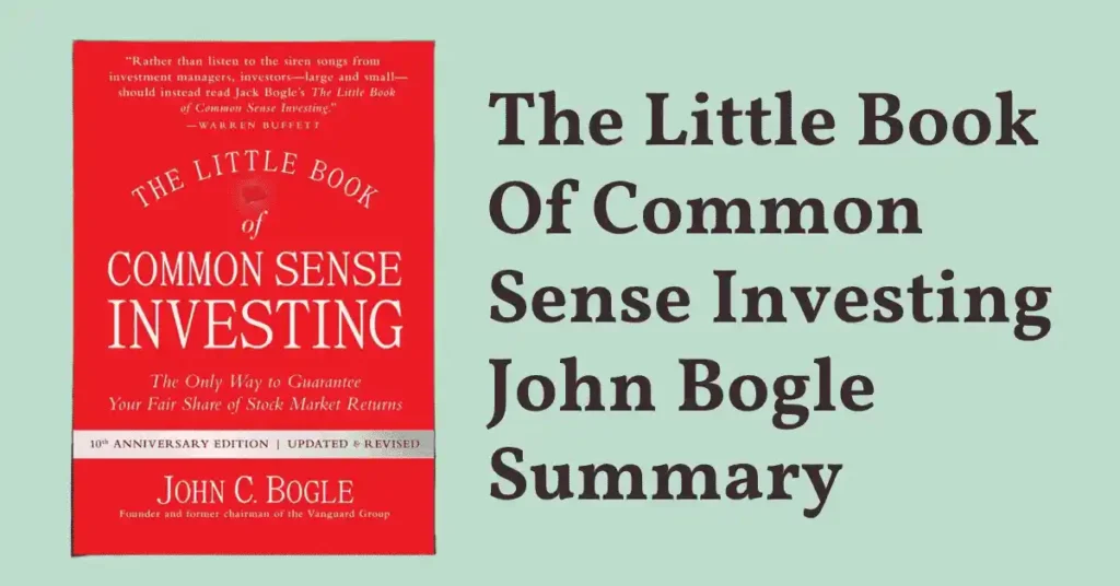 the little book of common sense investing john bogle summary book cover for investing article
