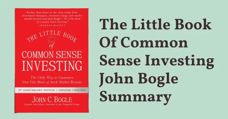 the little book of common sense investing john bogle summary book cover for investing article