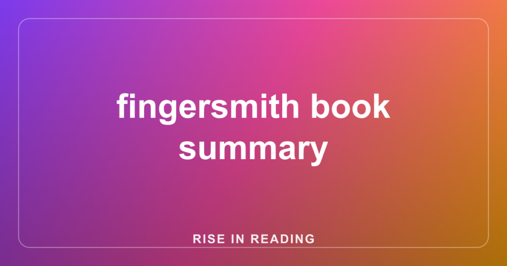 fingersmith book summary