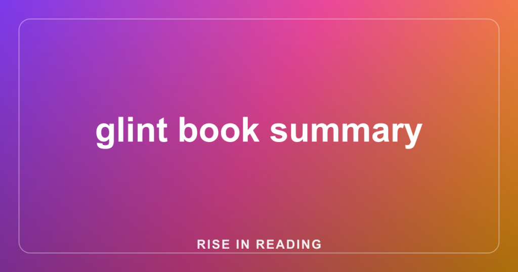 glint book summary