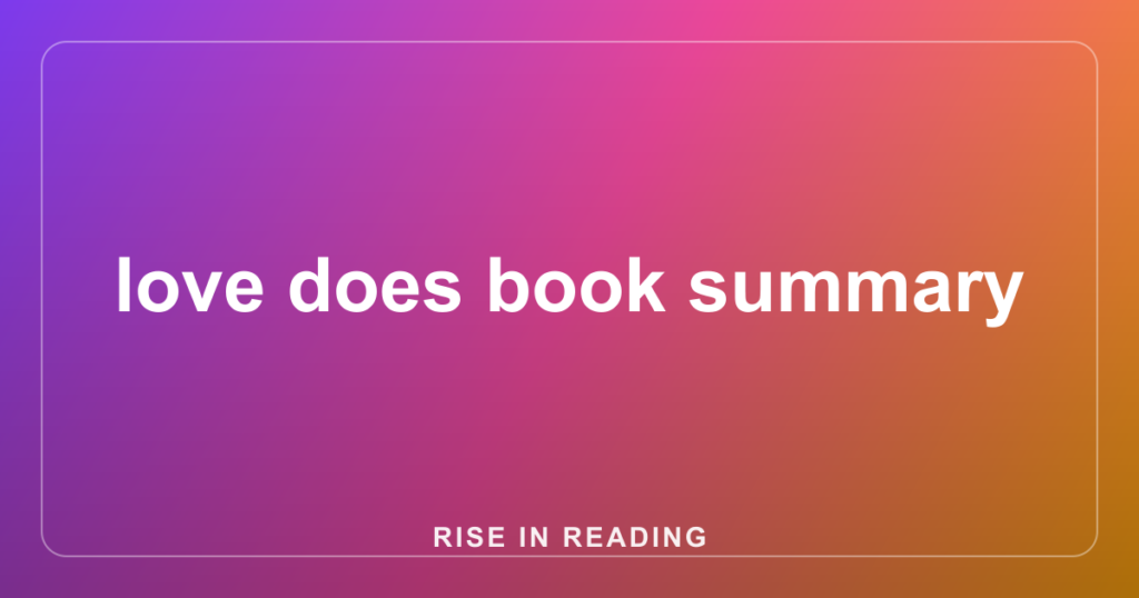 love does book summary