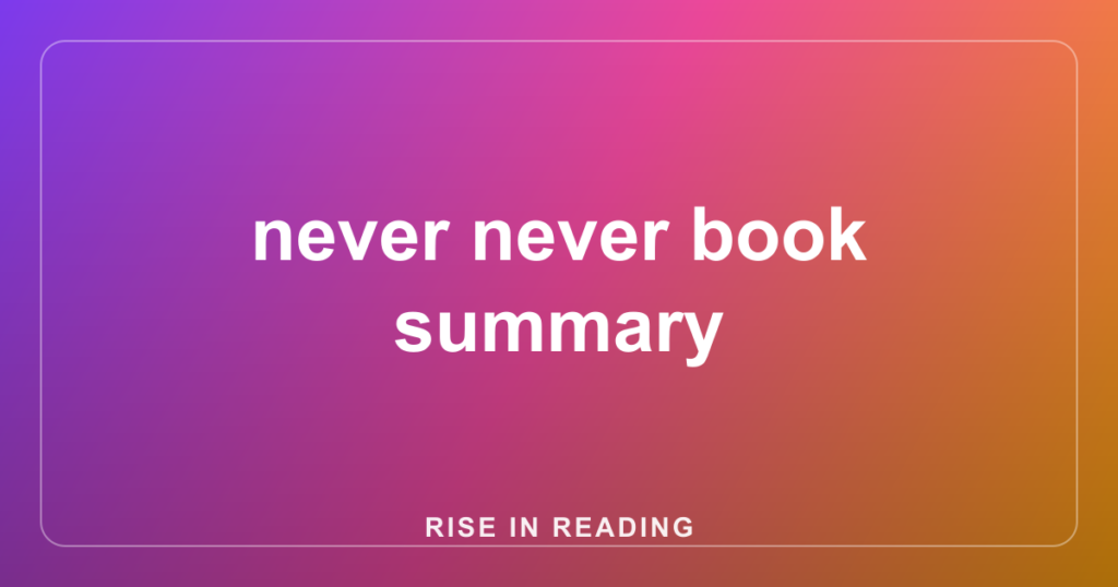 never never book summary