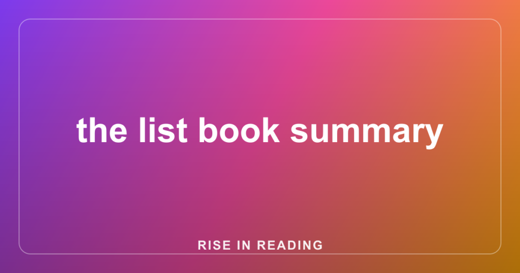 the list book summary