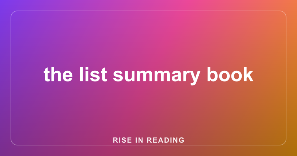 the list summary book