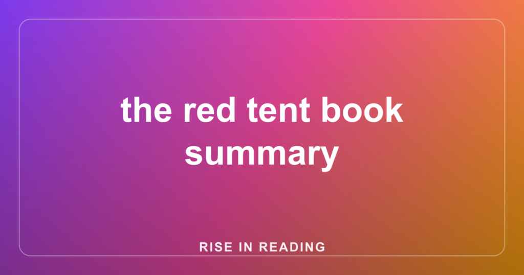 the red tent book summary