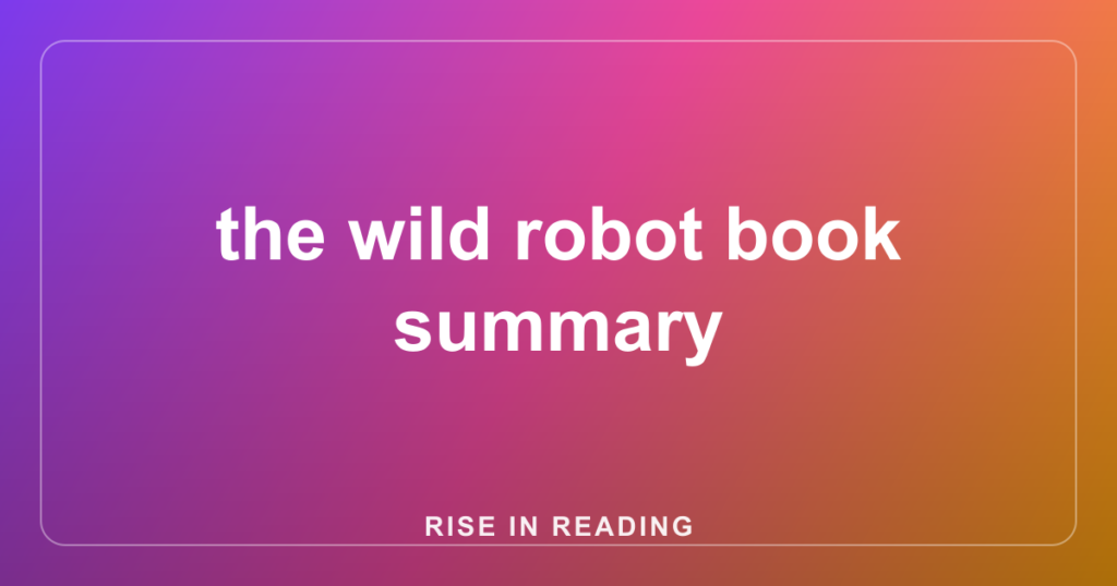 the wild robot book summary