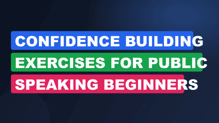 confidence building exercises for public speaking beginners